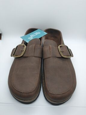 Mountain Sole White Mountain Brown Clogs Womens Size 10 Buckle Slip On Comfort